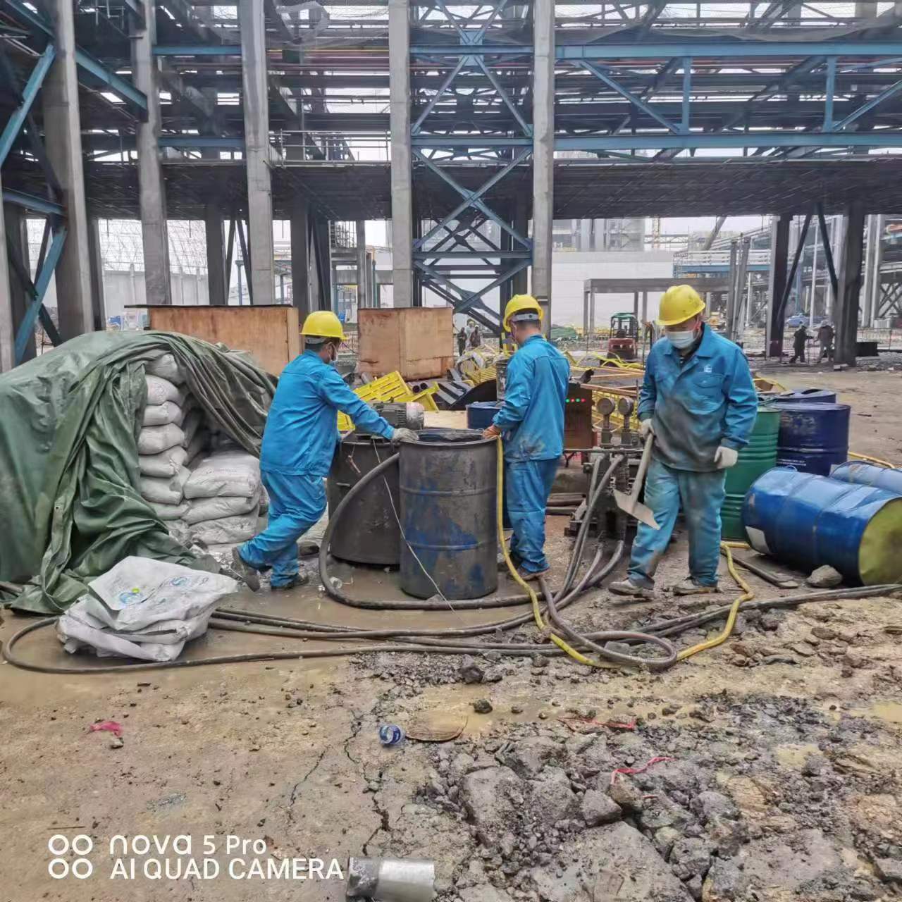松原设备基础下沉沉降注浆加固施工